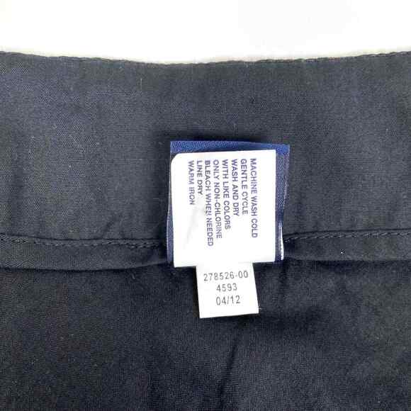 GAP A-Line Skirt Knee Length Floral Eyelet Black Cotton Women Size 4 - Picture 4 of 7